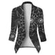 thumbnail image 4 of Chaquetas de traje estilo casual Moda sofisticada con estampado de líneas coloridas de Halloween para mujer,blazer moda（Blanco， XL), 4 of 5