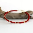 thumbnail image 5 of Genuine Coral Bracelet Red Boho Bracelet Coral Bracelet Red Coral Bracelet Gemstone Bracelet Yoga Bracelet Fertility Bracelet, 5 of 6