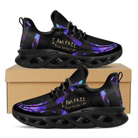 

I Am Free Thank You God Women Breathable Lace-up Platform Shoes Casual Outdoor Vulcanized Shoes Comfortable Gym Sneakers Zapatos