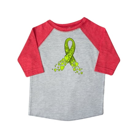 

Inktastic Lymphoma Awareness Lime Ribbon Made of Hearts Gift Toddler Boy or Toddler Girl T-Shirt