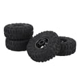 thumbnail image 4 of Rubber RC Crawler Tire Set, Metal Hex Hub Wheel Rims, Improved Traction Shock Absorption for 1.9 Inch RC Tire, 4 of 7
