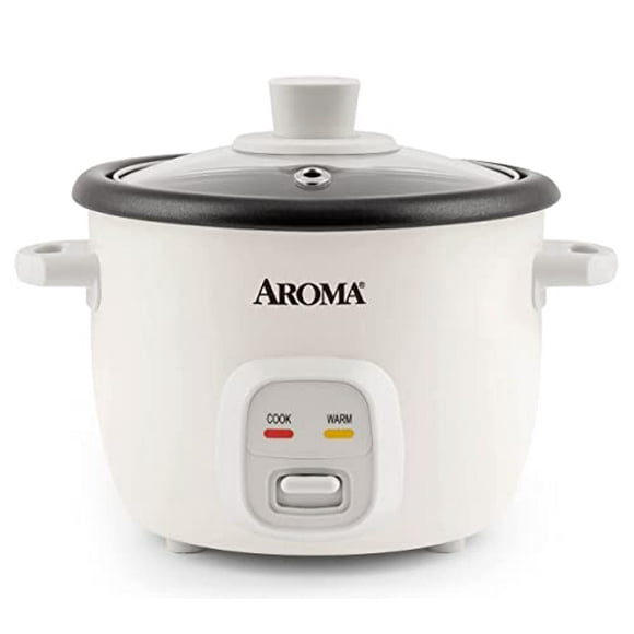 Aroma Housewares 4-Cups (Cooked) / 1Qt. Rice & Grain Cooker (ARC-302NG), White