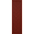 thumbnail image 5 of Ekena Millwork 12"W x 60"H True Fit PVC Single Panel Herringbone Modern Style Fixed Mount Shutters, Pepper Red (Per Pair - Hardware Not Included), 5 of 6
