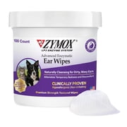 Zymox Advanced Enzymatic Ear Wipes for Cats Dogs