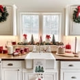 thumbnail image 2 of Merry Christmas Kitchen Towels Set of 2,Green Xmas Tree Snowflake Dish Hand Towels Holiday Home Indoor Bathroom Party Seasonal Noel Decorations, 2 of 6
