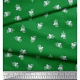 thumbnail image 2 of Soimoi Green Cotton Cambric Fabric Artistic Floral Print Fabric by Yard 42 Inch Wide, 2 of 3