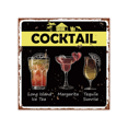 thumbnail image 1 of Cocktail Vintage en Métal Décor Mural, 1 of 1