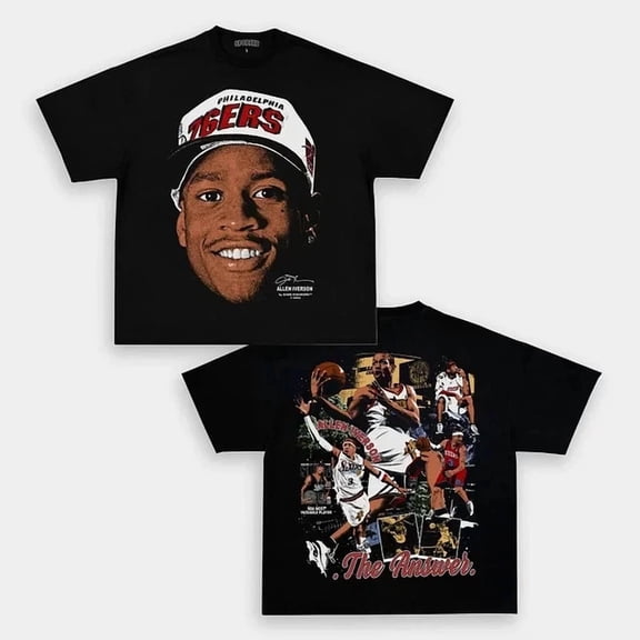 Allen Iverson The Answer Basketball Graphic Design Vintage Sports Fan T-Shirt