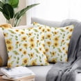 thumbnail image 2 of Throw Pillow Covers 26x26 Inch Set of 2, Summer Sunflowers Waterproof Outdoor Pillow Covers, Watercolor Botanical Floral Leaves Decorative Cushion Pillowcases for Couch, Sofa, Bed, Garden, Patio, 2 of 9
