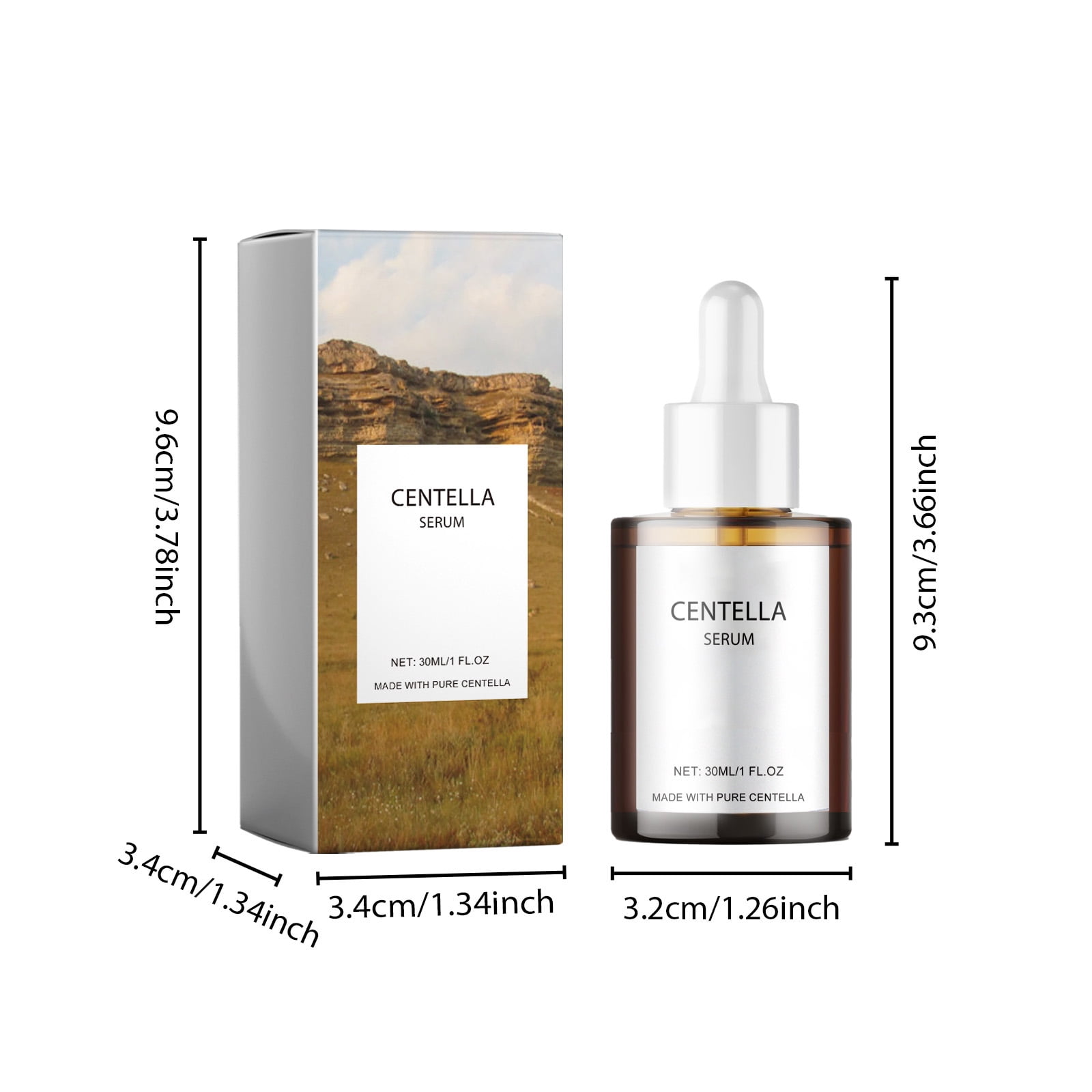 Alvantor Centella Serum: Moisturizing Face Essence For Dry Skin, Soothing & Brightening, 1fl.oz