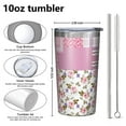 thumbnail image 4 of Pioneer Flower 10oz Tumblers Stainless Steel Tumbler with Lid and Straw,Vacuum Insulated Double Wall Travel Tumbler Cups with Cleaning Brush for Coffee, Tea, 4 of 4
