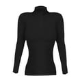 thumbnail image 3 of Bovemsi Womens Sweaters Cozy Women's High Necked Slim Long Sleeved Tight Fitting T Shirt Business Casual Sweaters, 3 of 4