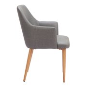 Wisom Dining Chair Gray Dining Chair, Modern Style, Comfy and durable 40% polyethylene + 30% polyurethane + 30% polyester fabric, Ash Wood, Indoor Dining