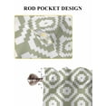 thumbnail image 6 of Sage Green White Geometric 2 Panel Kitchen Curtains for Windows, Modern Abstract Art Bathroom Privacy Curtain, Home Décor Window Treatment for Bedroom/Living Room 55"x45", 6 of 6