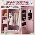 thumbnail image 4 of Tolead Kids Dress-Up Closet with Mirror & Jewelry Storage, Toddler Costume Organizer with Hanging Rod & Shelves, Pink Wardrobe for Girls’ Bedroom, 4 of 8