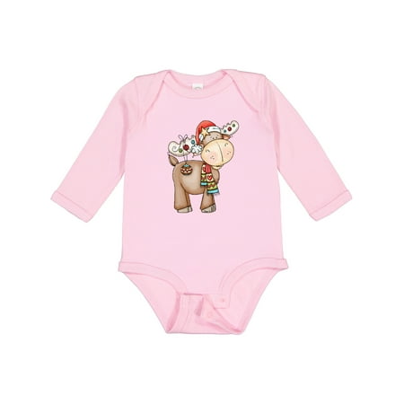 

Inktastic Christmas Molly Moose Boys or Girls Long Sleeve Baby Bodysuit