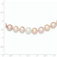 thumbnail image 2 of Primal Silver Sterling Silver Rhodium-plated 8-9mm Multi-color Freshwater Cultured Pearl Necklace, 2 of 4