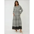 thumbnail image 3 of Printed Maxi Dress with Shirt Collar, 3 of 5