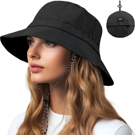 TELOLY Waterproof Quick Dry Bucket Hats for Women Men Packable Foldable Rain Sun Hat Lightweight Hiking Hat