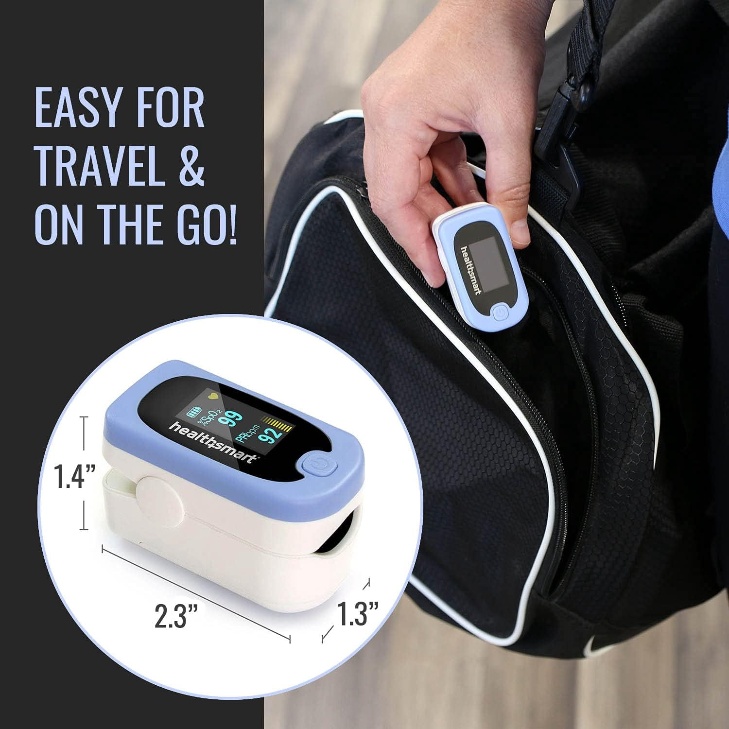 HealthSmart Deluxe Fingertip Pulse Oximeter with OLED Display