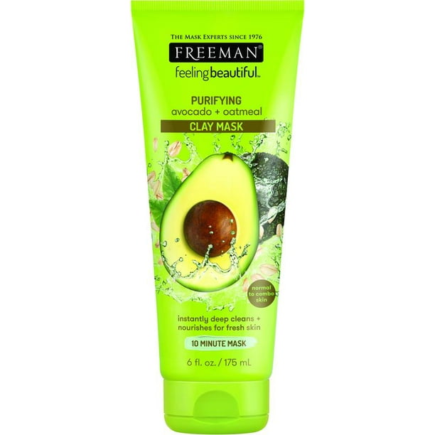 Download Freeman Feeling Beautiful Clay Face Mask Purifying Avocado Oatmeal 6 Fl Oz Walmart Com Walmart Com PSD Mockup Templates