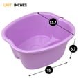thumbnail image 4 of Stackable Plastic Foot Wash Basin with Raised Texture Bottom, Portable Household Foot Soaking Bucket with Hanging Hole, Multi Color Bathroom Foot Tub for Daily Use 2-Pack, 4 of 7