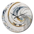 thumbnail image 2 of Designart "Mosaic in Grey and Yellow II" Abstract Shapes Oversized Wall Clock, 2 of 5