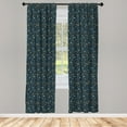 thumbnail image 3 of Ambesonne Leaves Curtains, Autumn Theme Pattern, Pair of 28"x95", Multicolor, 3 of 5
