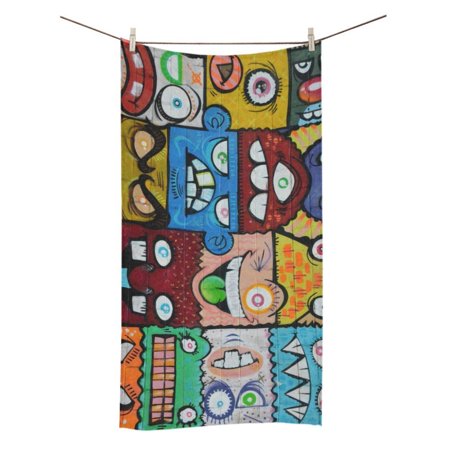 MYPOP Street Art Shower Towel Bathroom Bath Towel 30x56 inches