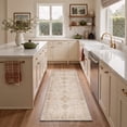 thumbnail image 2 of KUETH 2x3 Soft Oriental Vintage Accent Rug, Machine Washable Low Pile Non Slip Backing Rug, OCHRE VELVET Rug for Entryway Kitchen, 2 of 5