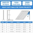 thumbnail image 3 of meite 15 Gauge 34 Degree 1-3/4-inch Length DA Type Angled Finish Nails 2,000 PCS, 3 of 8