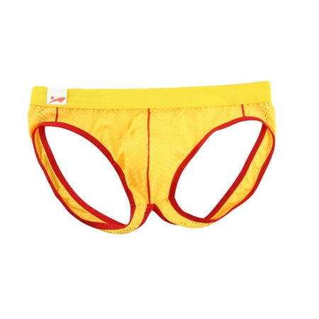 

Gubotare Underpants For Men Men s Breathable Cotton Underwear Separated Pouch Colorful Everyday Boxer Briefs Yellow XL