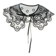 thumbnail image 1 of Collar falso para mujer, joyería de fiesta, collar étnico hecho a mano con bordado de gasa Negro 01, 1 of 8