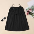 thumbnail image 5 of Xudanell Backless Cami Dress Girls Open Back Mini Linen Dress Spaghetti Strap Summer Beach Vacation Flowy Sundress for Kids (Black, 9-10 Years), 5 of 5