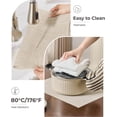 thumbnail image 5 of ShiftWeave Beige Placemats Set of 6: Heat Resistant Washable PVC Vinyl Table Mats, Non-Slip Durable Woven Kitchen Place Mats for Dining Table - Easy to Clean, 5 of 8