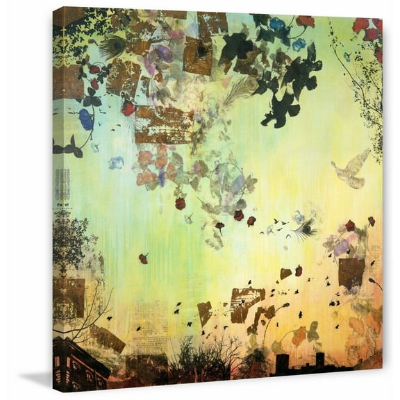 "Flight of the Birds" Painting Print on Wrapped Canvas