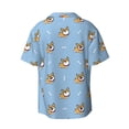 thumbnail image 7 of Kdxio Men's Hawaiian Shirt for Men Short Sleeve Shirt Cute Cartoon Corgi Summer Casual Holiday Beach Button Down T-Shirts, 7 of 7