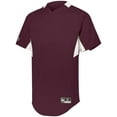 thumbnail image 2 of Holloway Sportswear L Boys  Game7 Two-Button Baseball Jersey Maroon/White 221224, 2 of 2