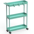 thumbnail image 1 of Carrito de almacenamiento Simple Houseware de 3 niveles, delgado y estrecho, turquesa, 1 of 9