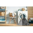 thumbnail image 2 of Ahgly Company Tapis d'Intérieur Rond Lavable en Machine Gris Transitionnel, 7 Pieds Rond, 2 of 7