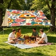 thumbnail image 4 of AuroraX Portable Camping Sunshade Tent Outdoor Camping Tarp Shelter Waterproof UV Block Easy Install Lightweight 6x6 ft Camping Canopy, 4 of 6