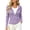 Purple, variant on Women's Winter Slim Fit Full-Zip Hoodie with Drawstring - Long Sleeve Soft Casual Loungewear Top Khaki S