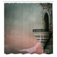 thumbnail image 3 of Ambesonne Gothic Shower Curtain, Old Medieval Tower Rose, 69"Wx70"L, Pink Grey, 3 of 5
