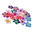 thumbnail image 1 of maskred 20 Assorted Color Flower Polymer Clay Beads Findings Jewelry Making 35mm 1Set, 1 of 6