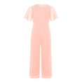 thumbnail image 3 of iiniim Combinaison pour Filles Col Rond Perlé une Pièce Combinaisons Été Décontracté Pantalon Grand Rose 14, 3 of 5