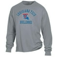 thumbnail image 2 of Men's ComfortWash Gray Louisiana Tech Bulldogs Arch Logo Garment Dyed Long Sleeve T-Shirt, 2 of 3
