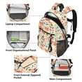 thumbnail image 5 of JIALIOU 14" Laptop Backpack Waterproof Airline Approved Stylish Casual Daypack for Travel Business College Work, Cute Foxes Flower Leaf, 5 of 8