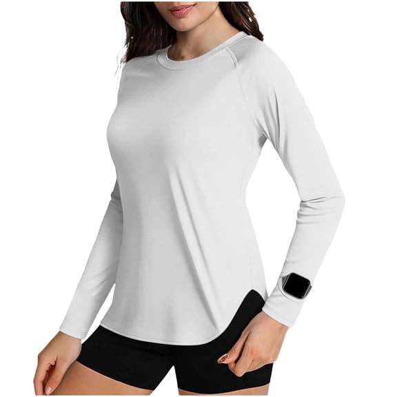 Luvrsol Women's Sun Protection Long Sleeve Rash Guard Breathable Shirt for Swim