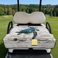 thumbnail image 3 of COEQINE Golf Cart Seat Cover with Carry Handle, Comfort Golf Cart Seat Towel Blanket with 4 Storage Pockets, Fit for Most 2-Seat Golf Carts, Universal 51.2"x 30.3", Blue Sea Turtle Wood Grain, 3 of 8