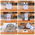 thumbnail image 7 of 6 Cup Aluminum Espresso Stovetop Moka Pot Express Coffee Maker Percolator Italian Classic Mocha Coffee Machine for Italian and Cuban Cafe Brewing for Home & Camping 300ml 10oz, 7 of 7